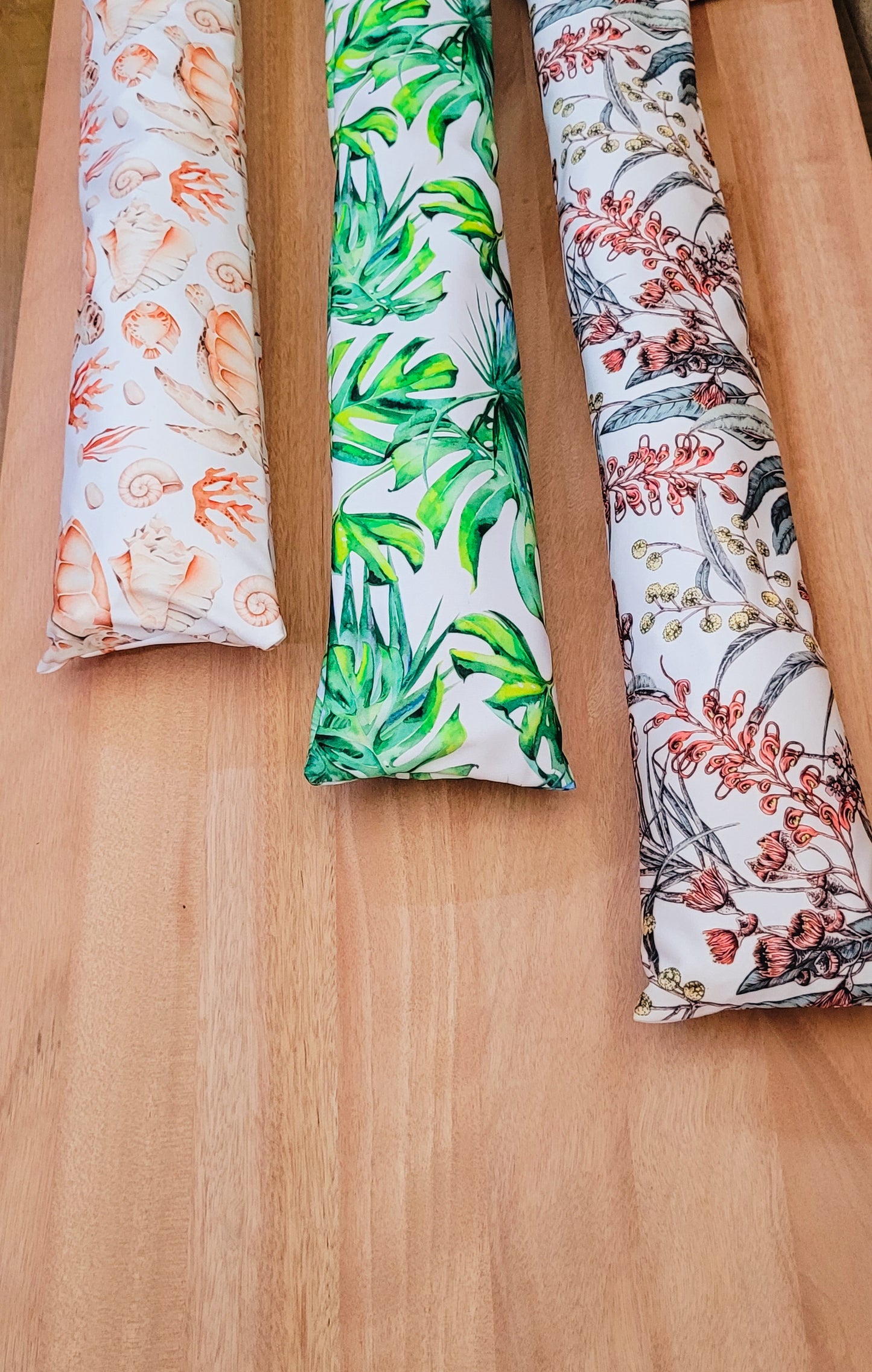 Pack of 3 Natural Tropical, Grevillea & Timmy Turtle Door Draught Stopper