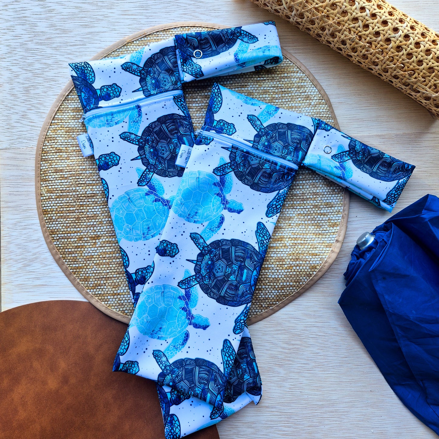 Pack of 3 Umbrella Bag Whales, Denim & Sea Turtles