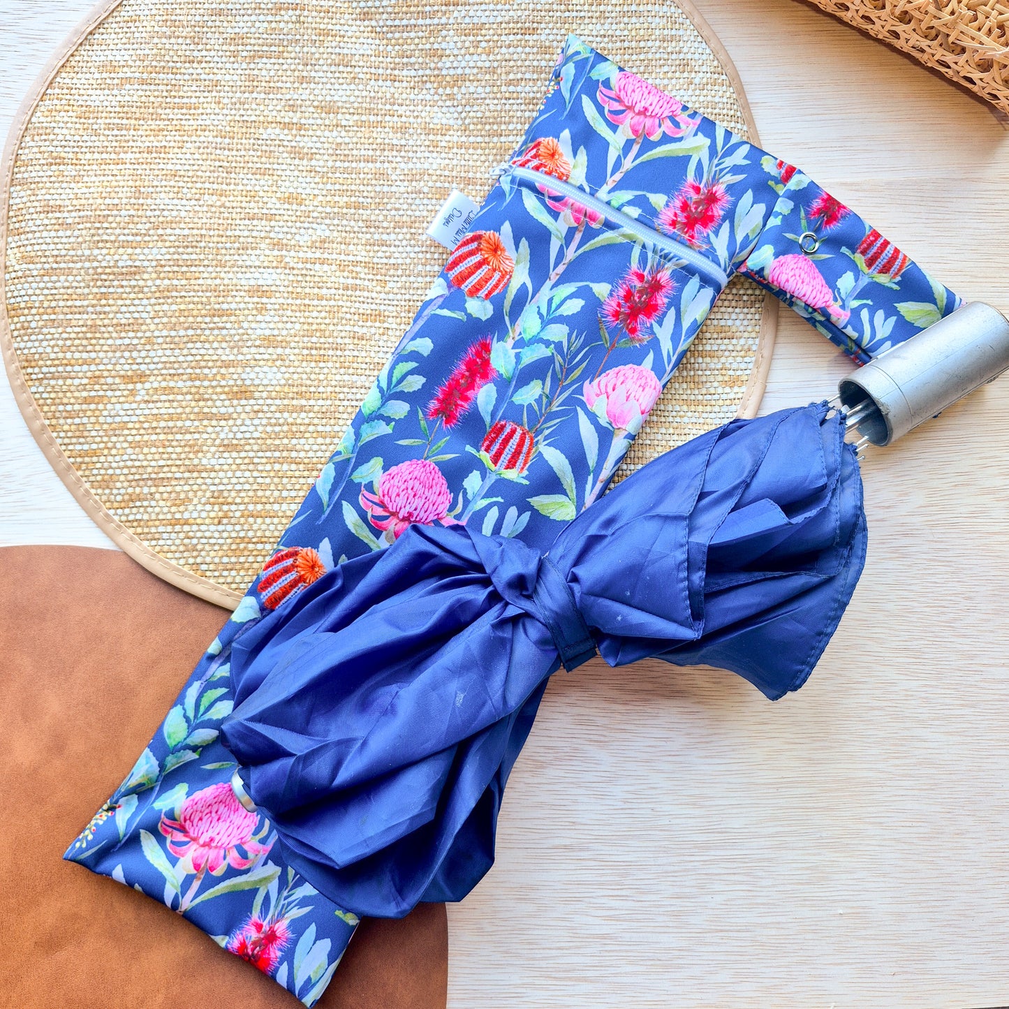 Navy Natives Umbrella Bag