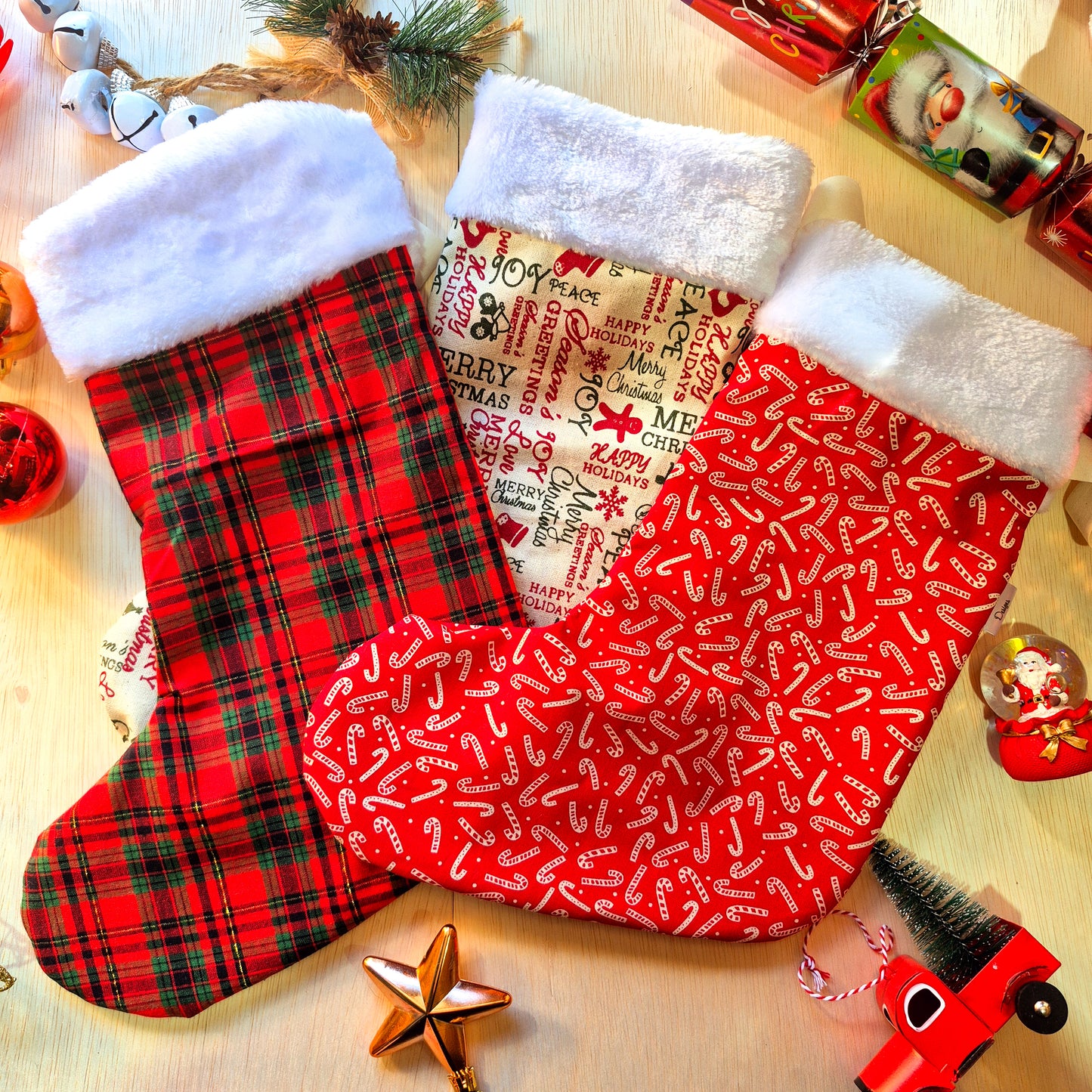 3 Pack It's Christmas Time Christmas Stocking