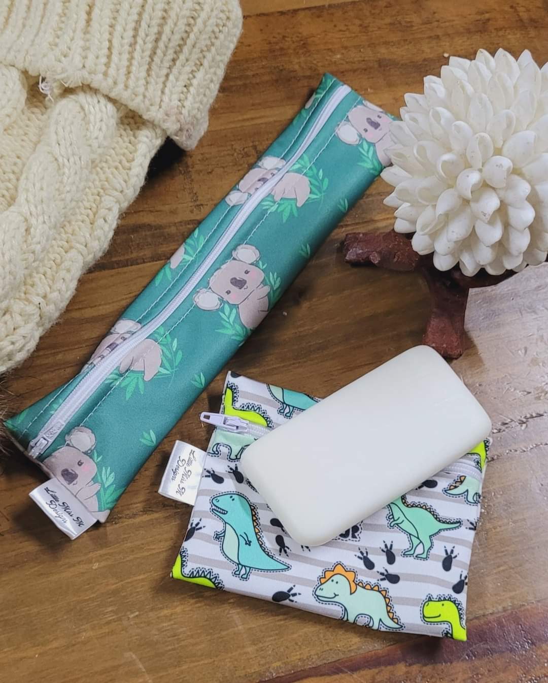 DINOSAURS Travel Soap & Toothbrush Pouch