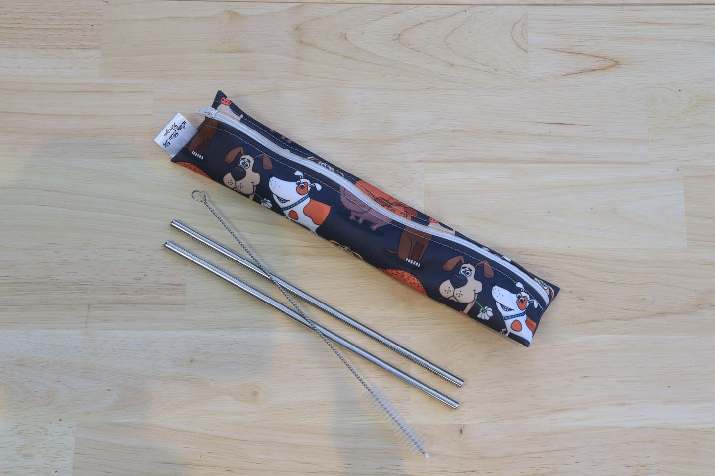 Dogs Straw Pouch
