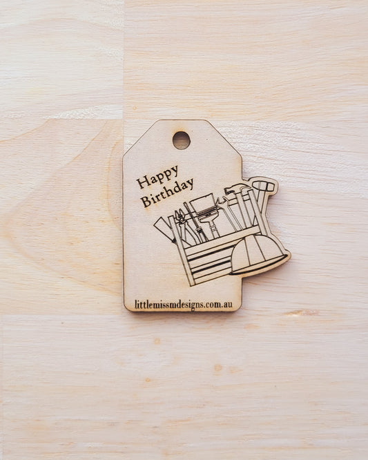 Tools Happy Birthday Reusable Gift Tags