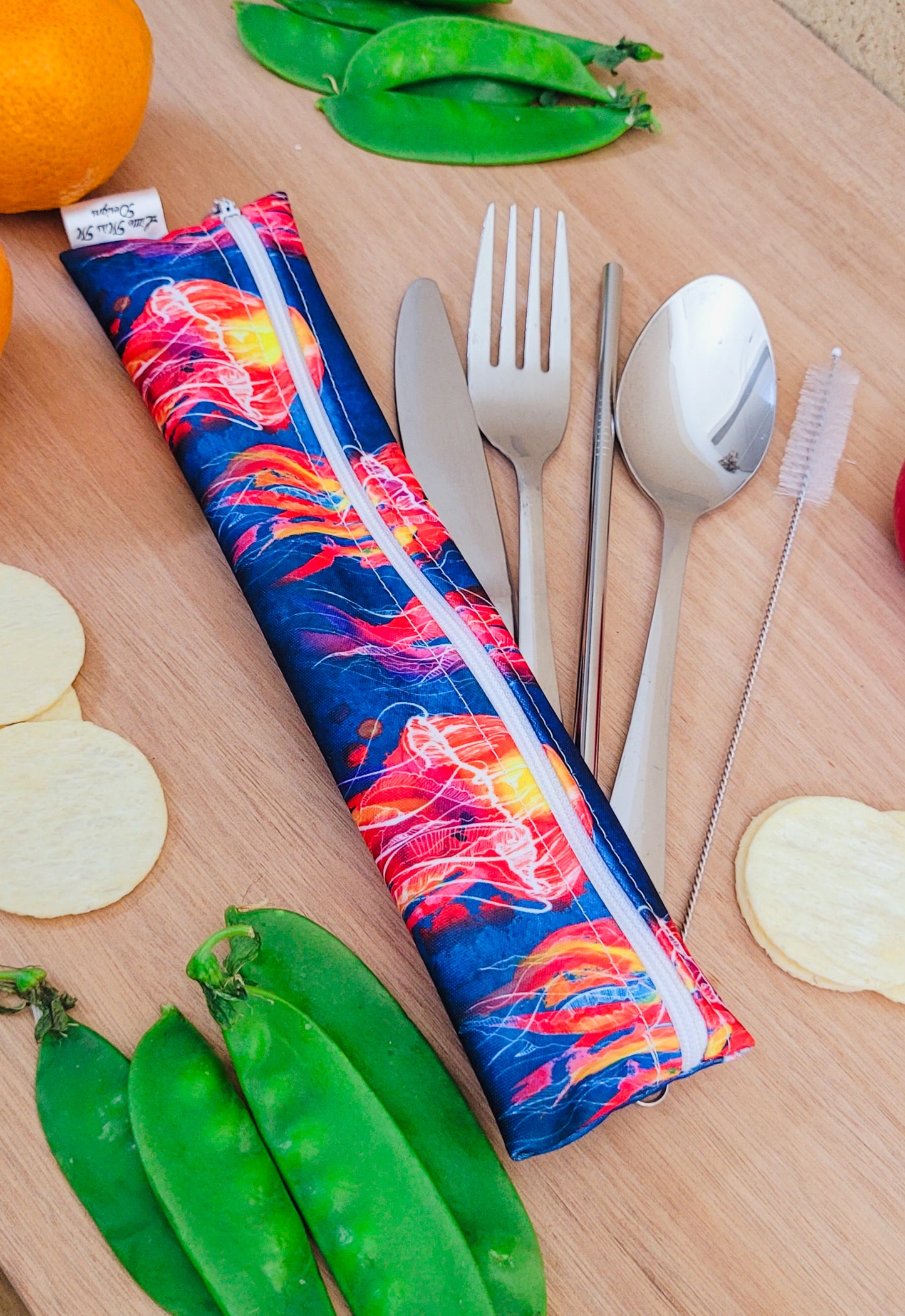 Firey Jelly Fish Cutlery Pouch