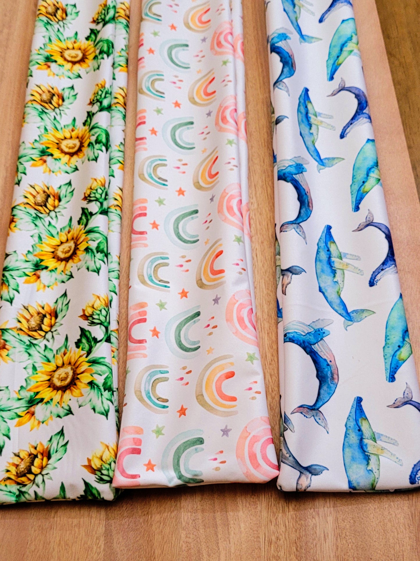 Pack of 3 Happiness - Rainbows, Whales & Sunflowers Door Draught Stopper