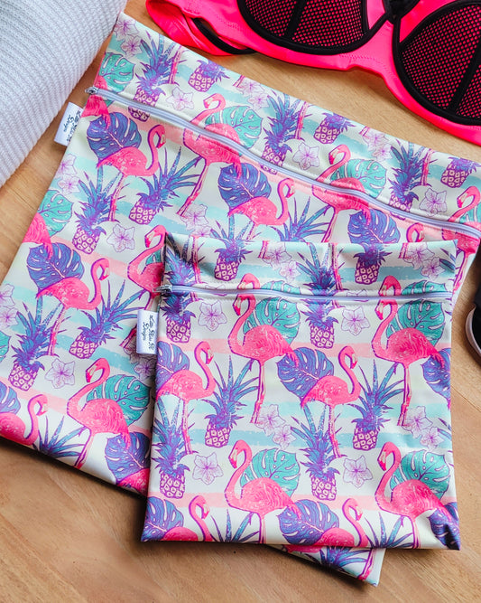 Flamingos Tropical Wet Bag