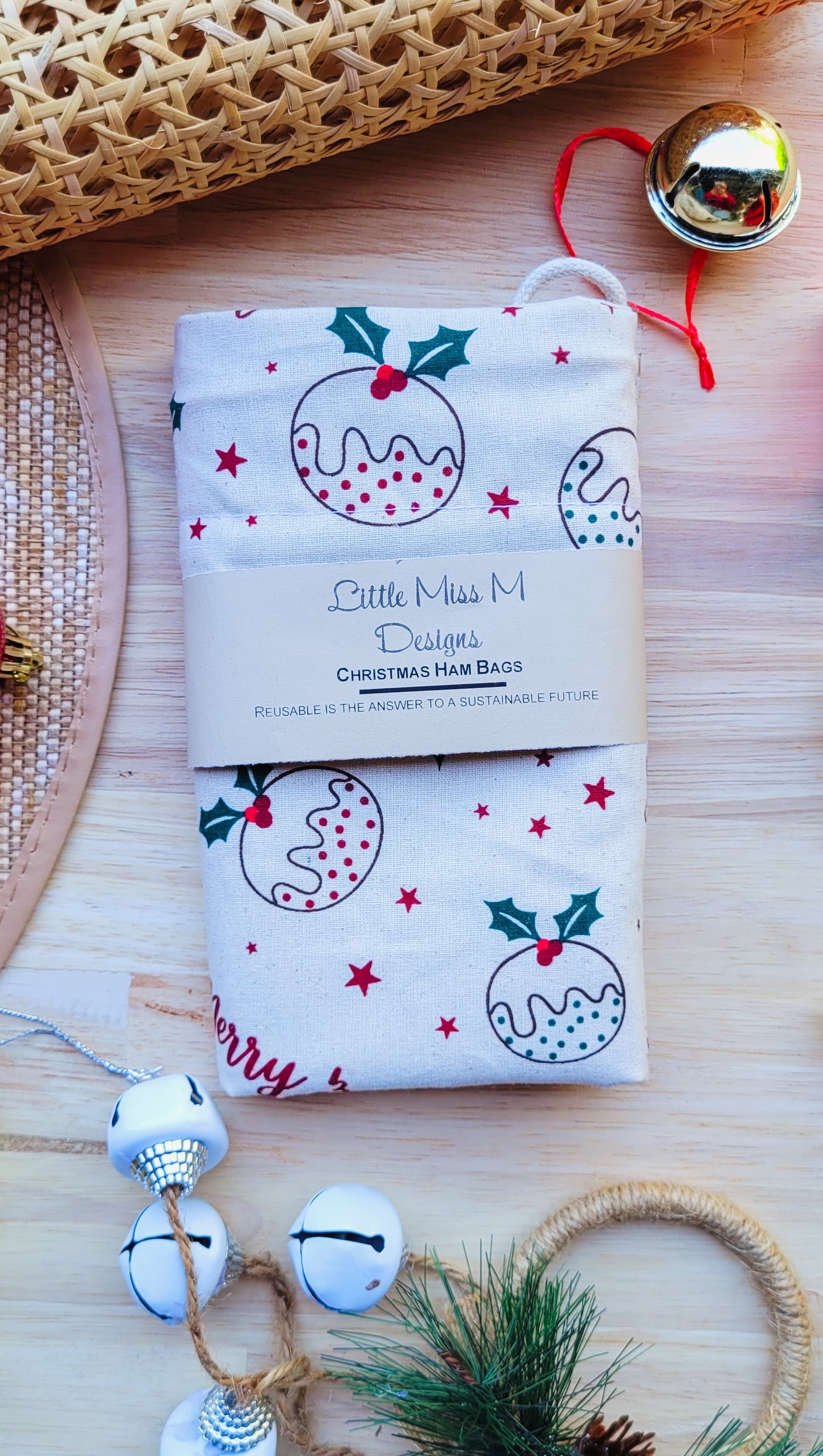Bobbles Christmas Ham Bag