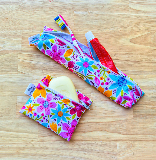Pretty in Pink Travel Soap & Toothbrush Pouch