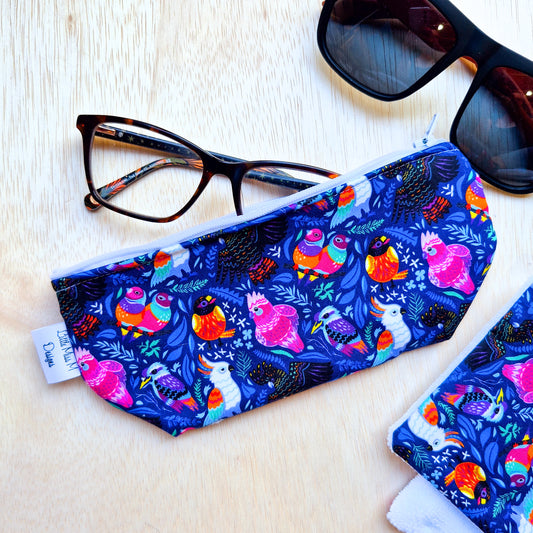 Glasses Case & Cleaner Birds of Aus