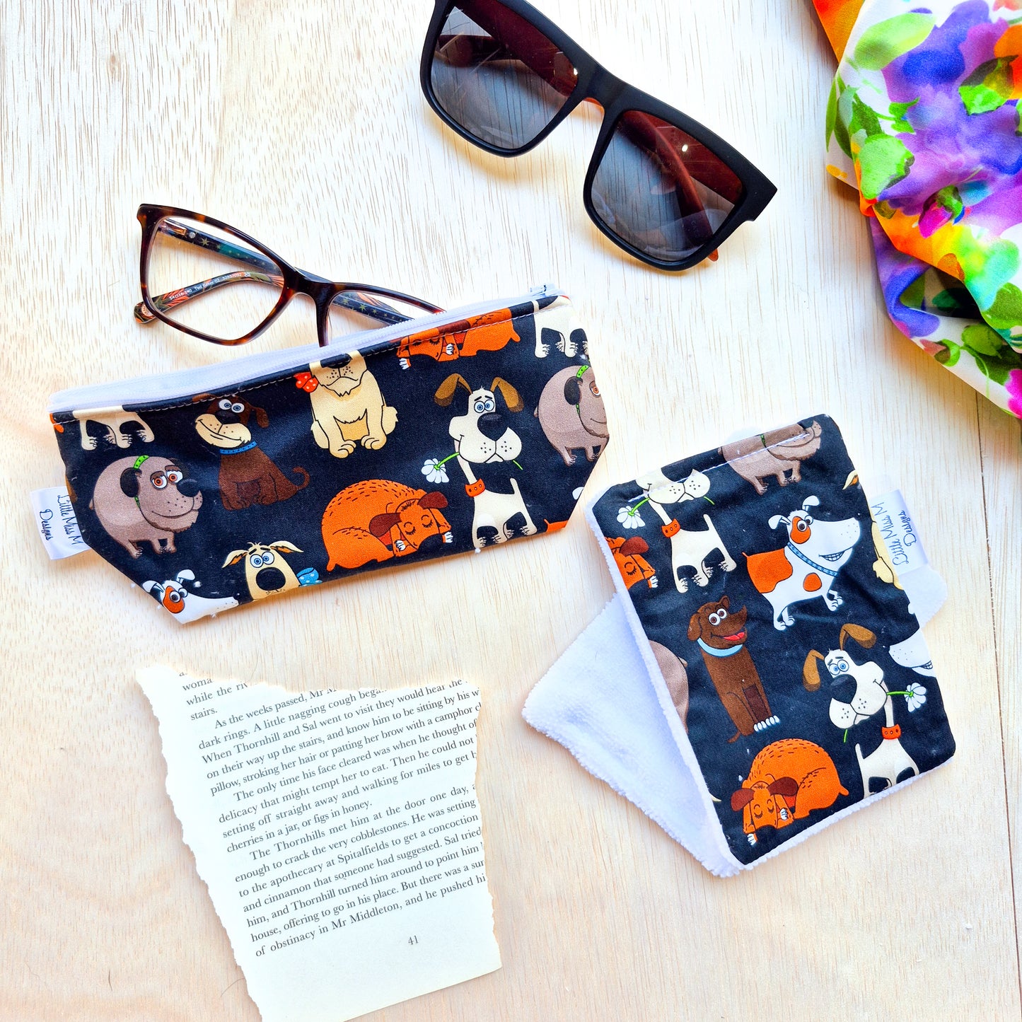 Glasses Case & Cleaner Dogs