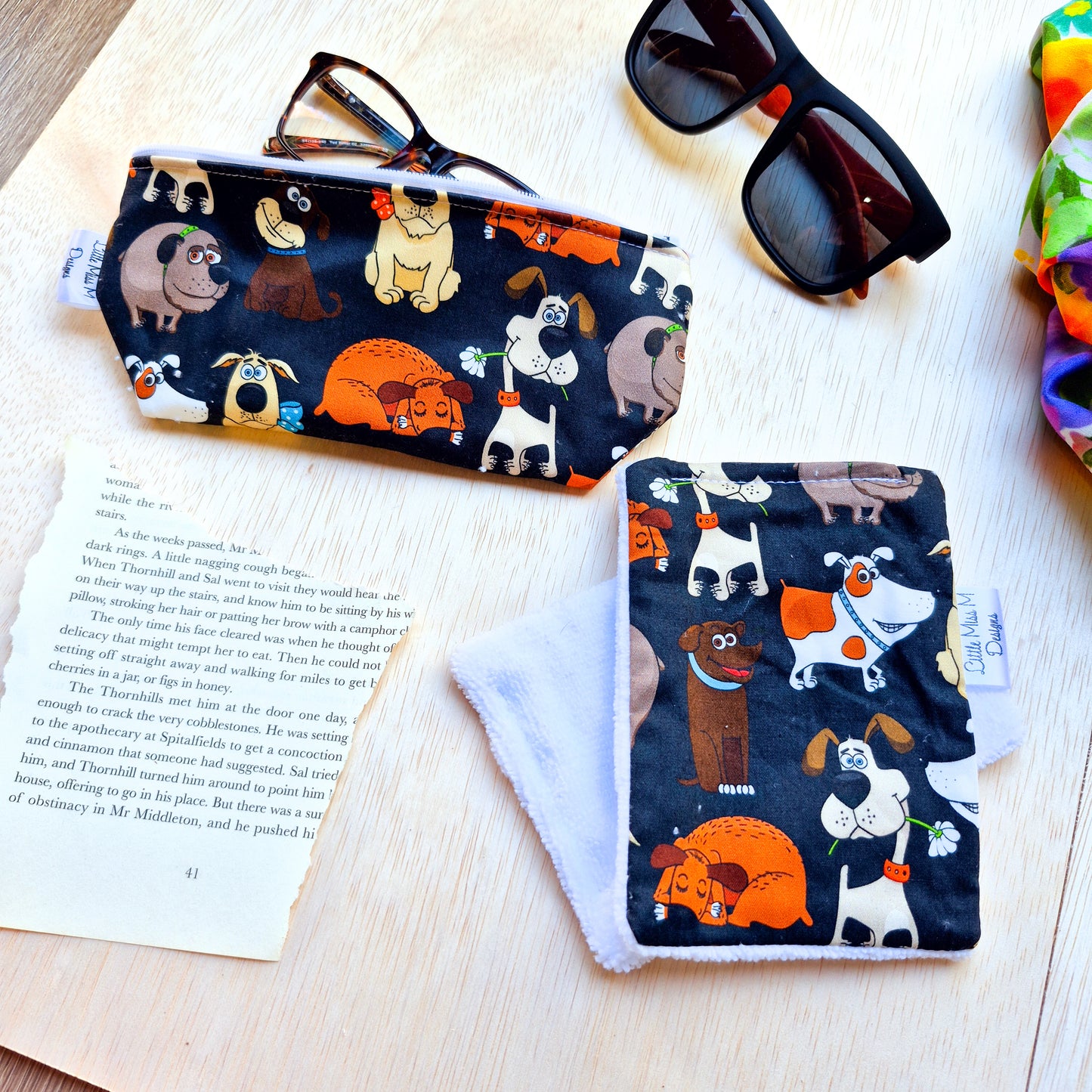 Glasses Case & Cleaner Dogs
