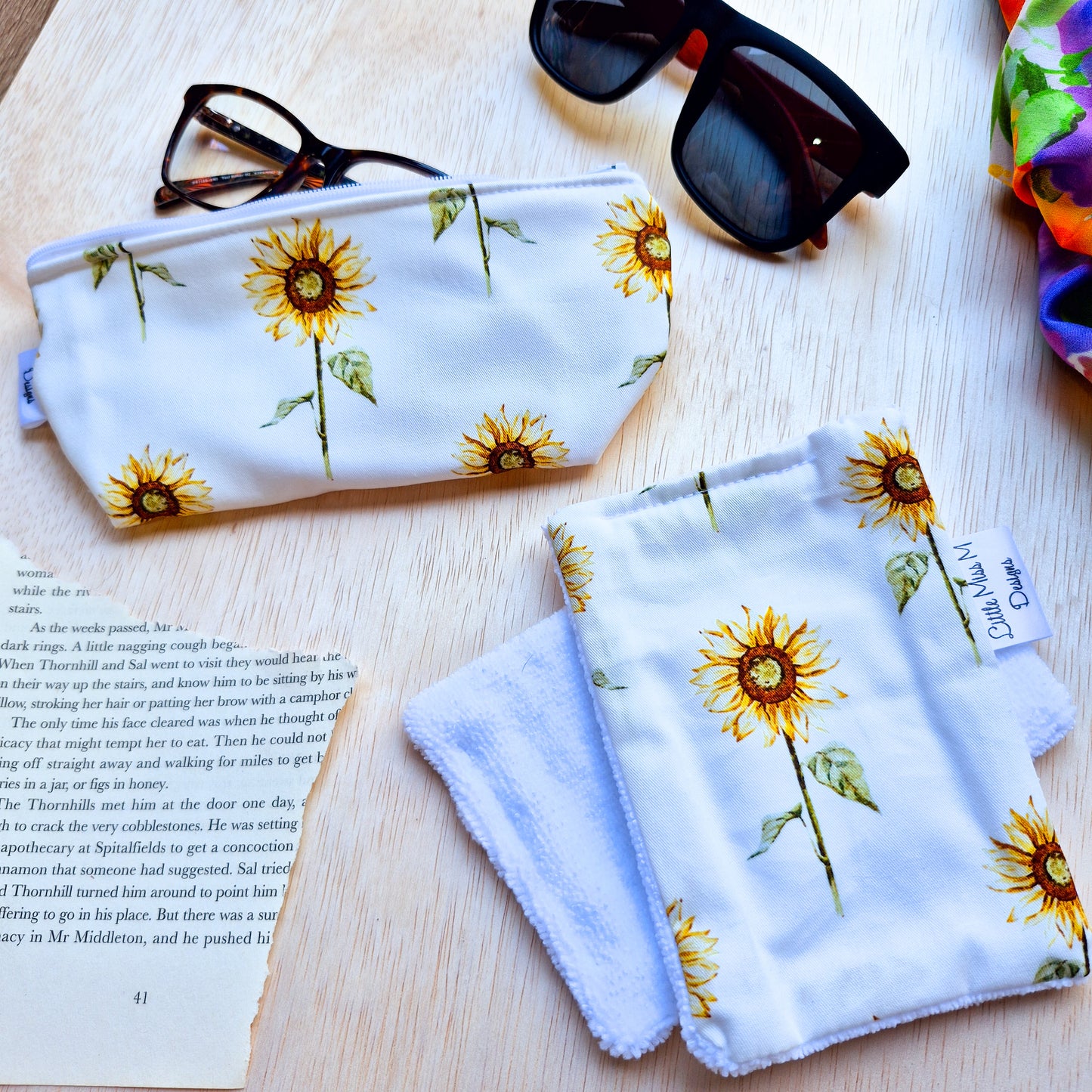 Glasses Case & Cleaner Sunny