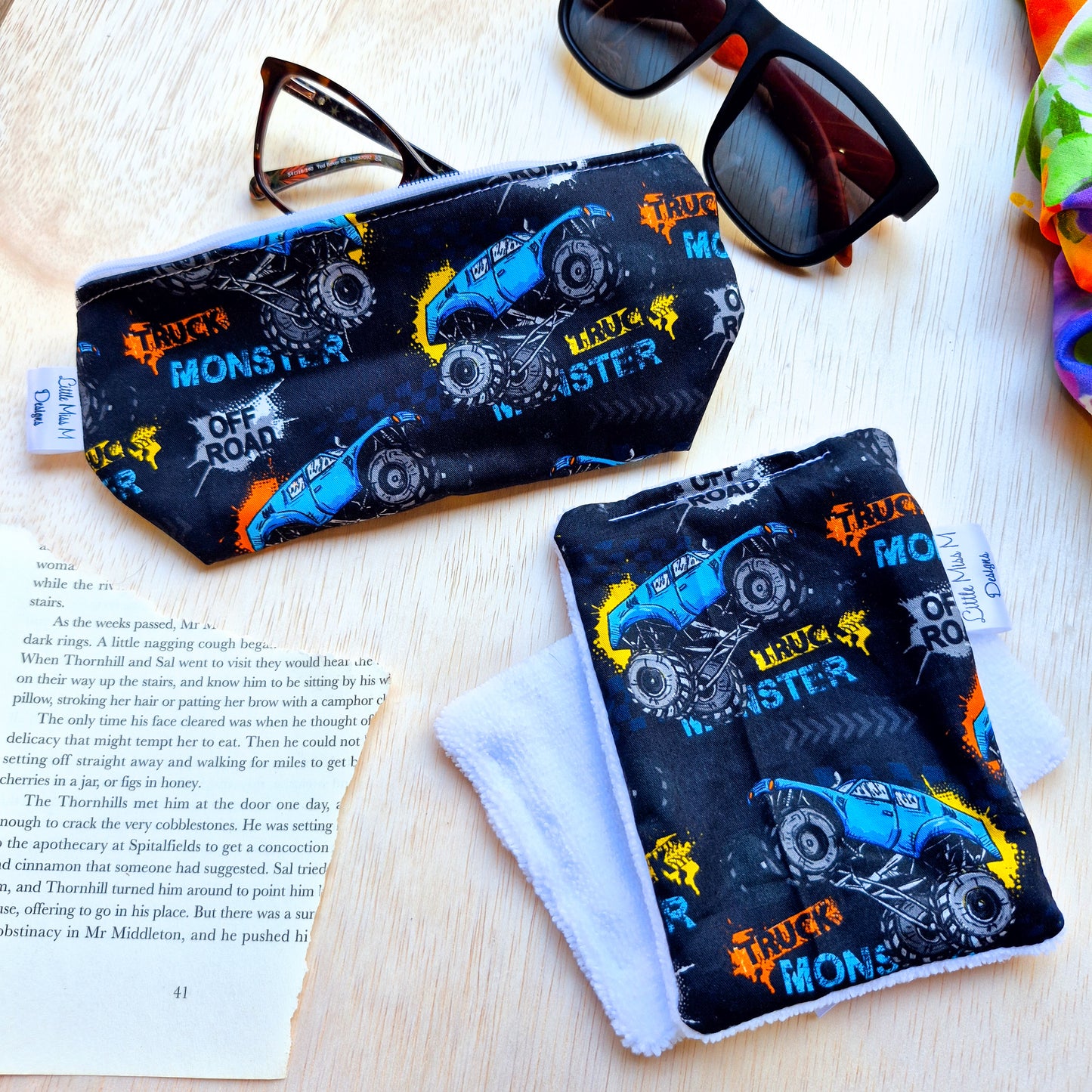 Glasses Case & Cleaner Monster Truck