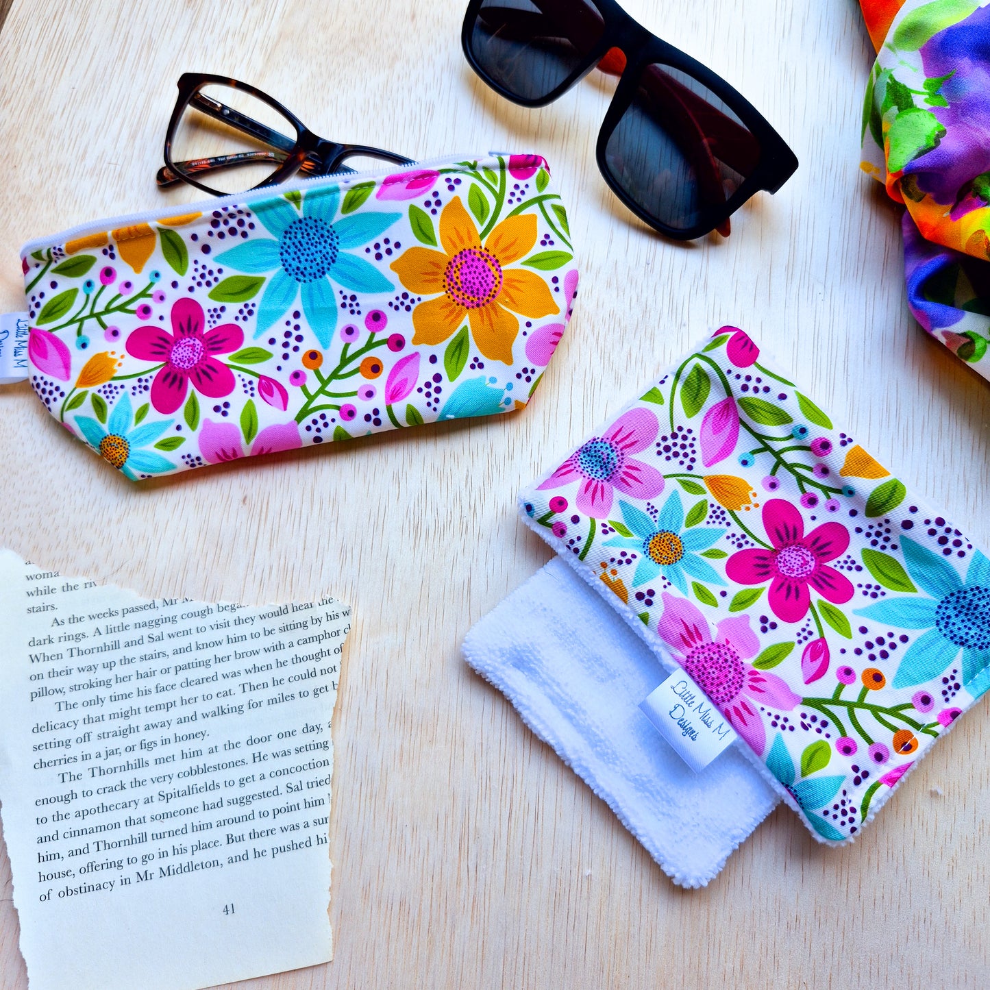 Glasses Case & Cleaner Pretty In Pink