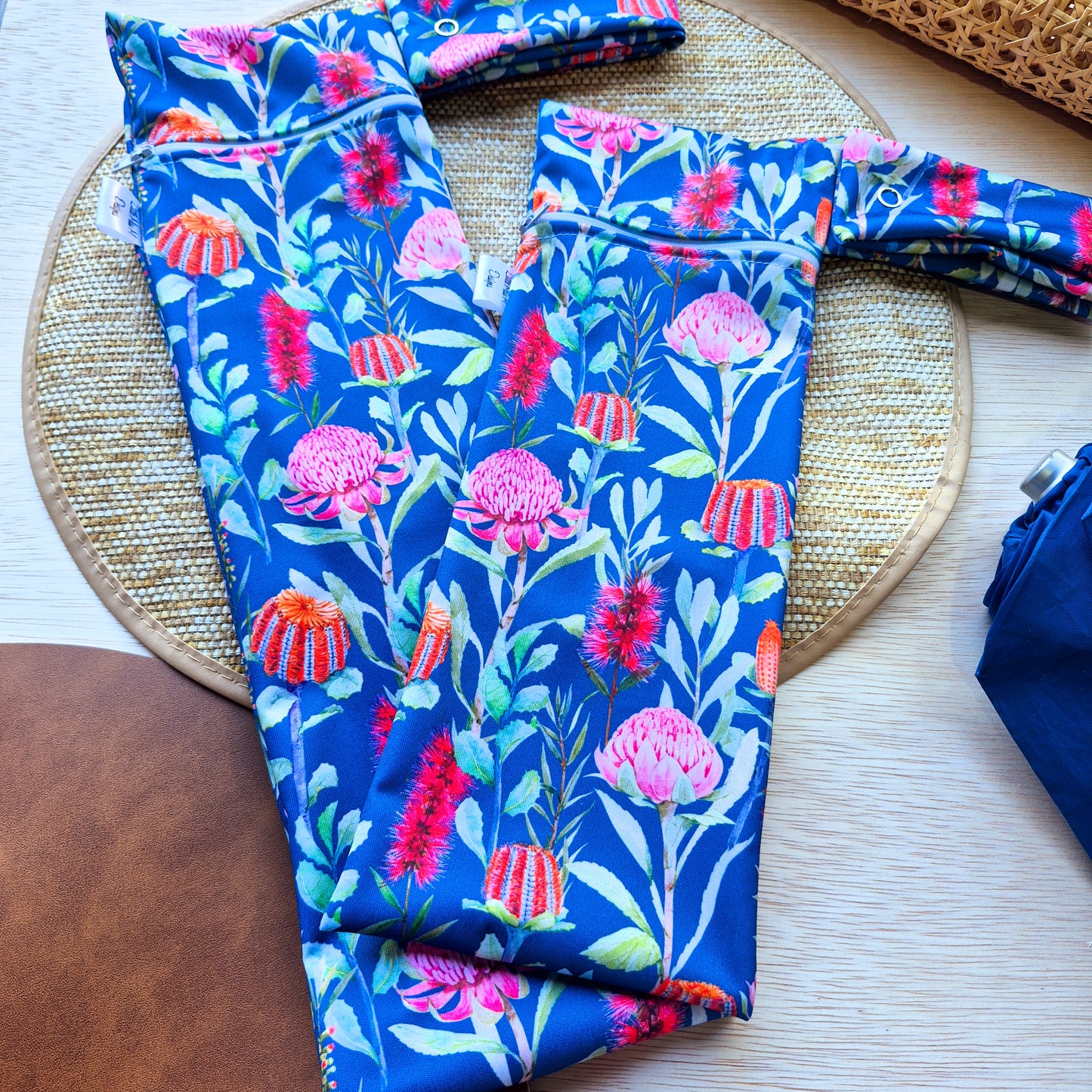 Navy Natives Umbrella Bag