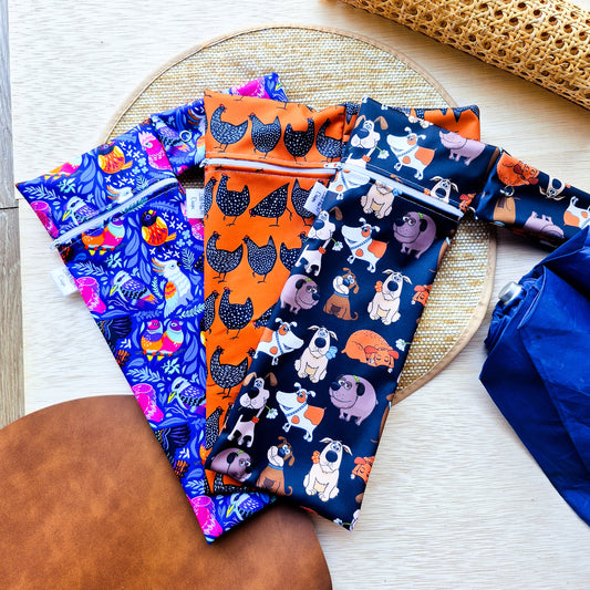 Pack of 3 Animals Umbrella Bag Birds of Australia, Dogs and Flappy