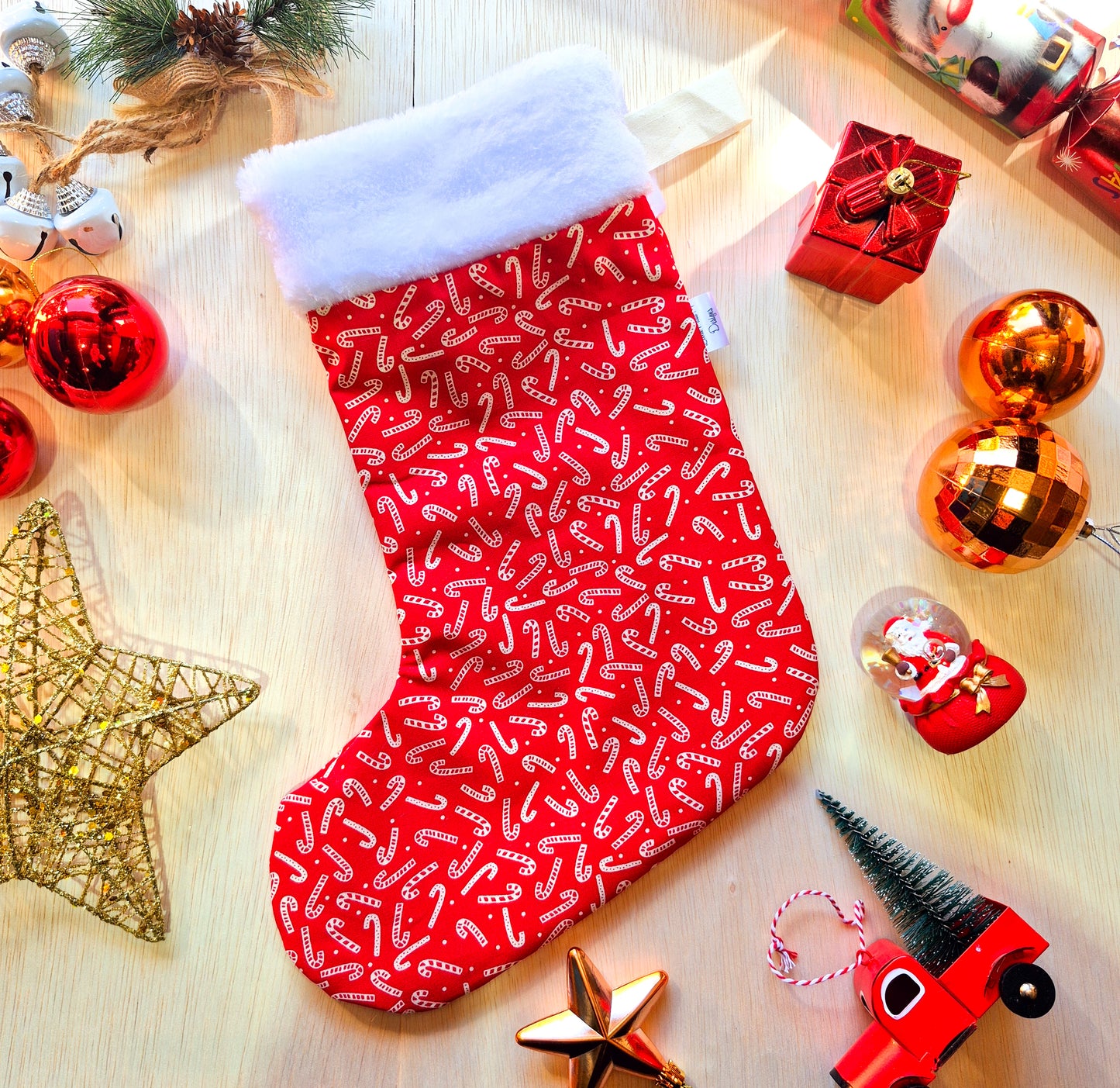 Candy Cane Christmas Stocking