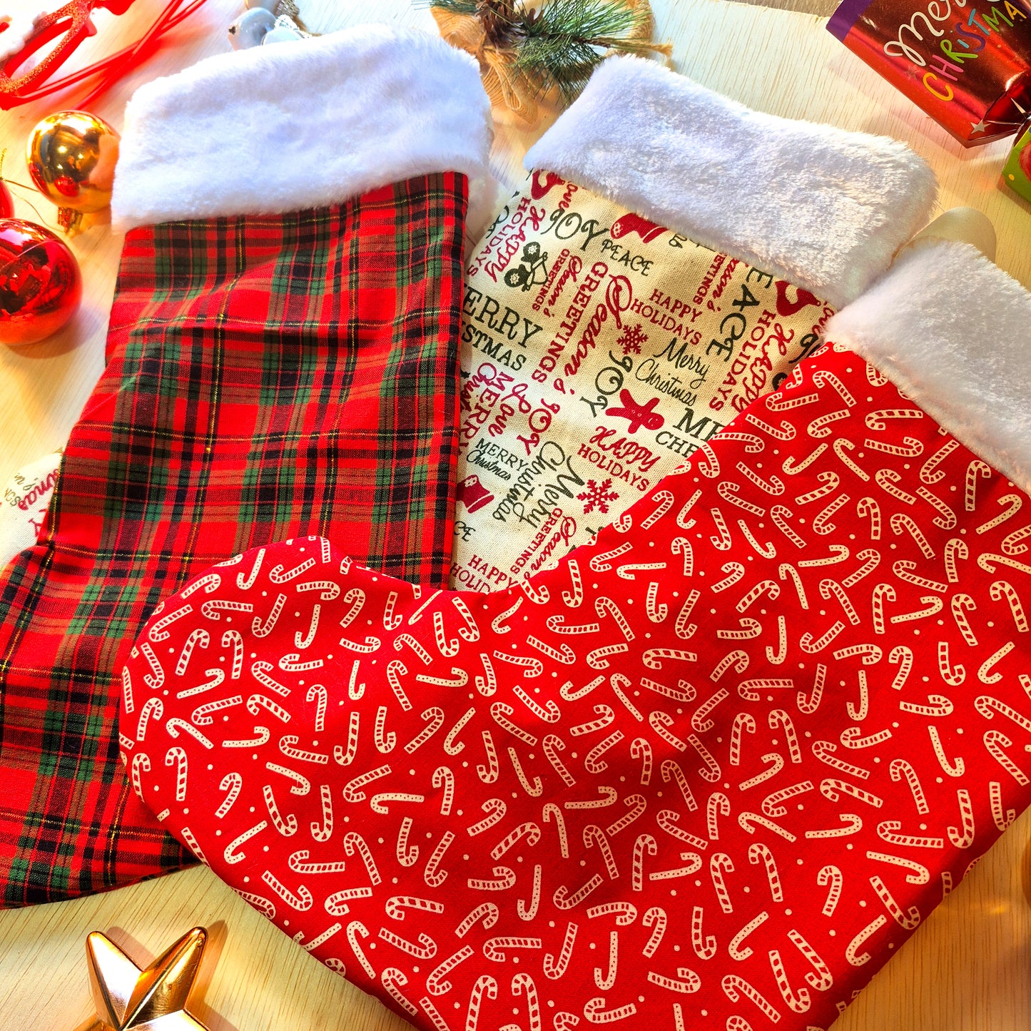 3 Pack It's Christmas Time Christmas Stocking