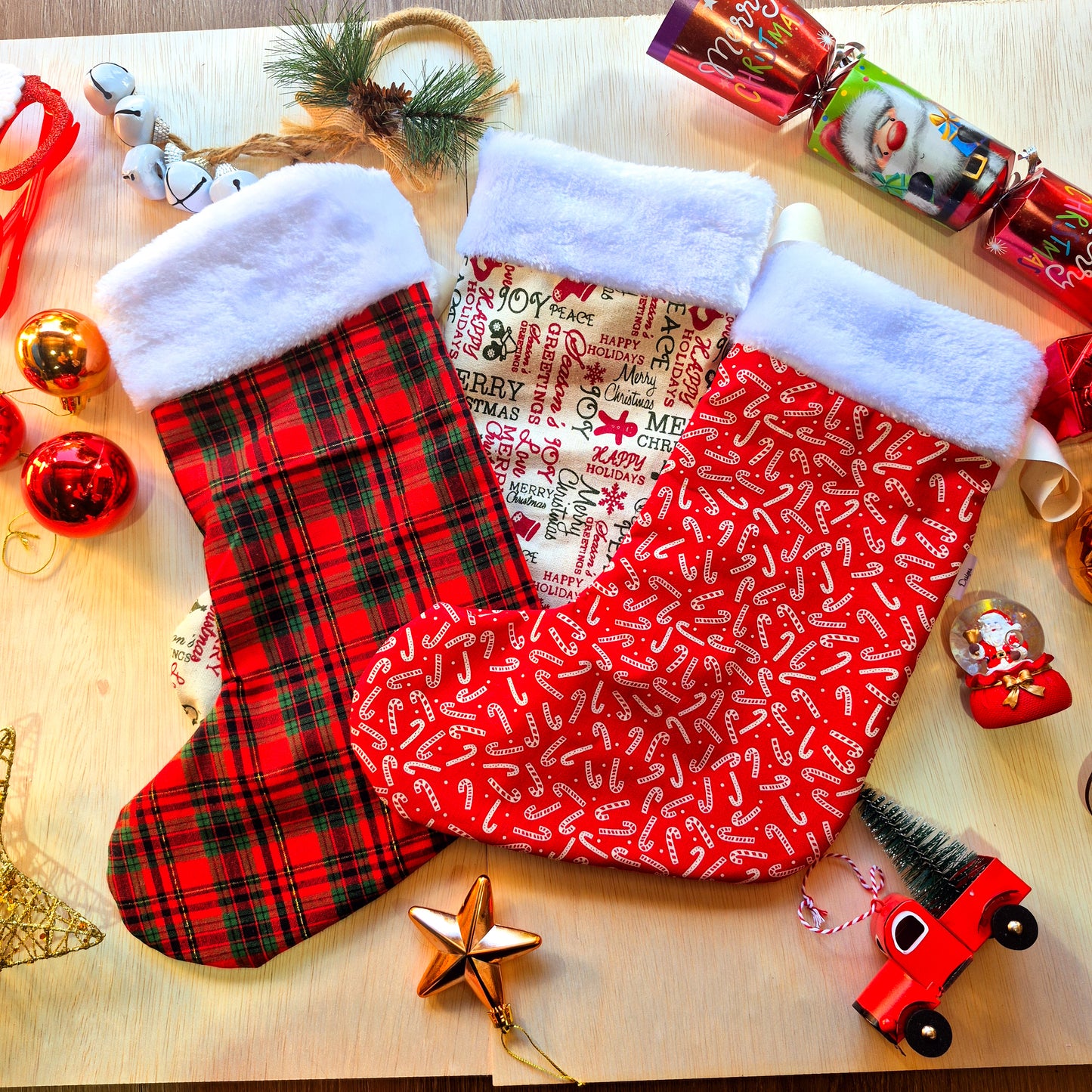 3 Pack It's Christmas Time Christmas Stocking