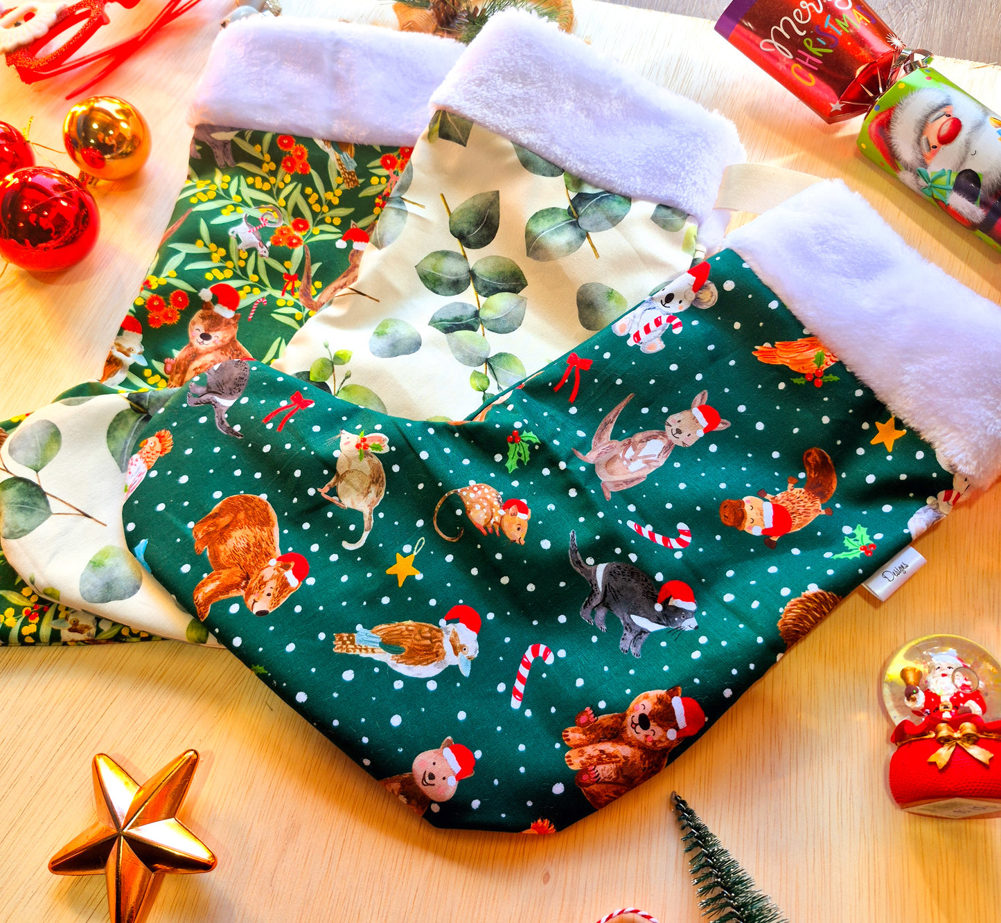 3 Pack Aussie Christmas Stocking