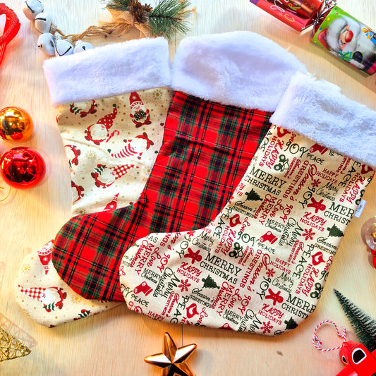 3 Pack Holiday Greetings Christmas Stocking