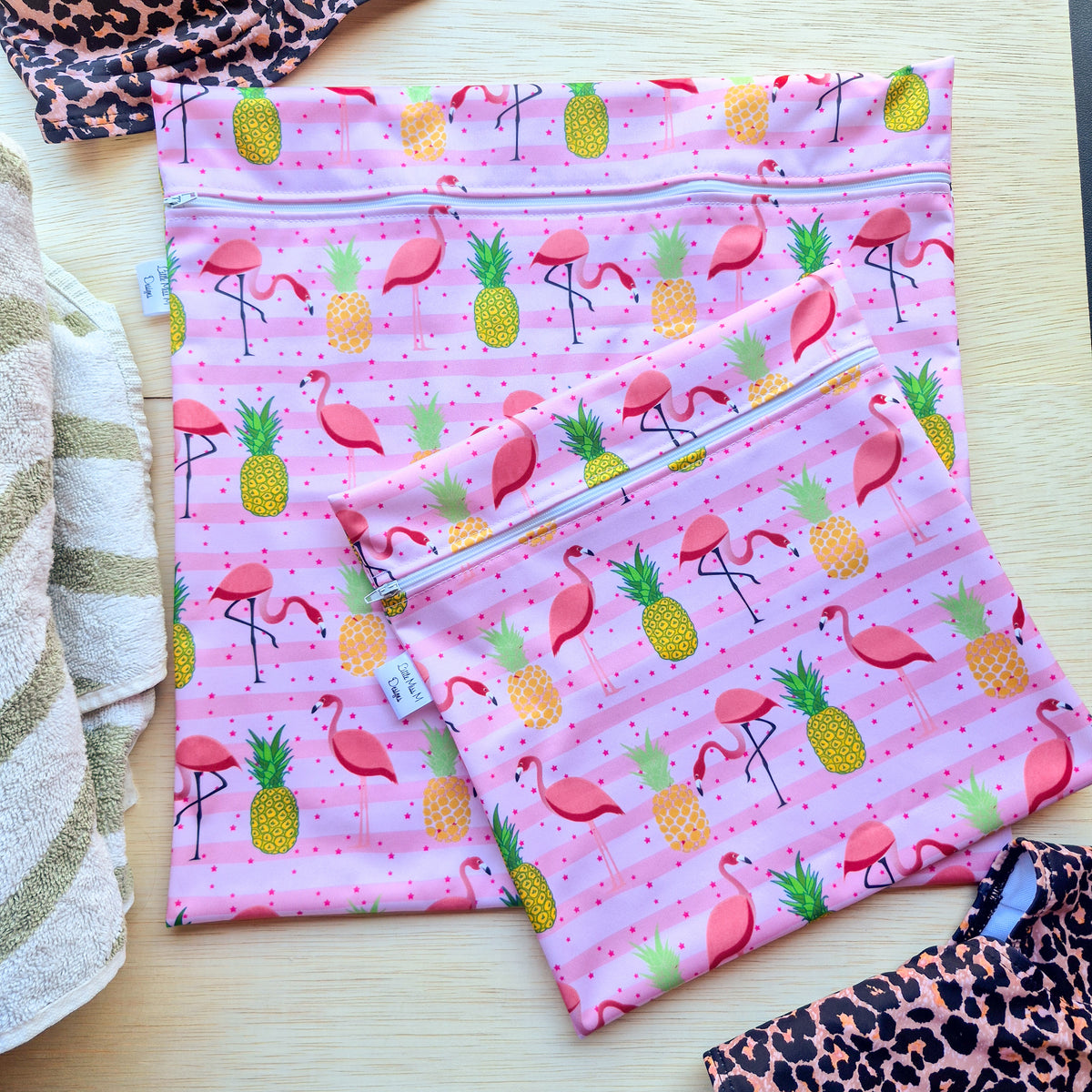Flamingo's Tropical Paradise Wet Bag