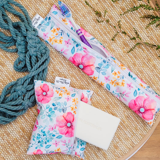 Summer time Travel Soap & Toothbrush Pouch