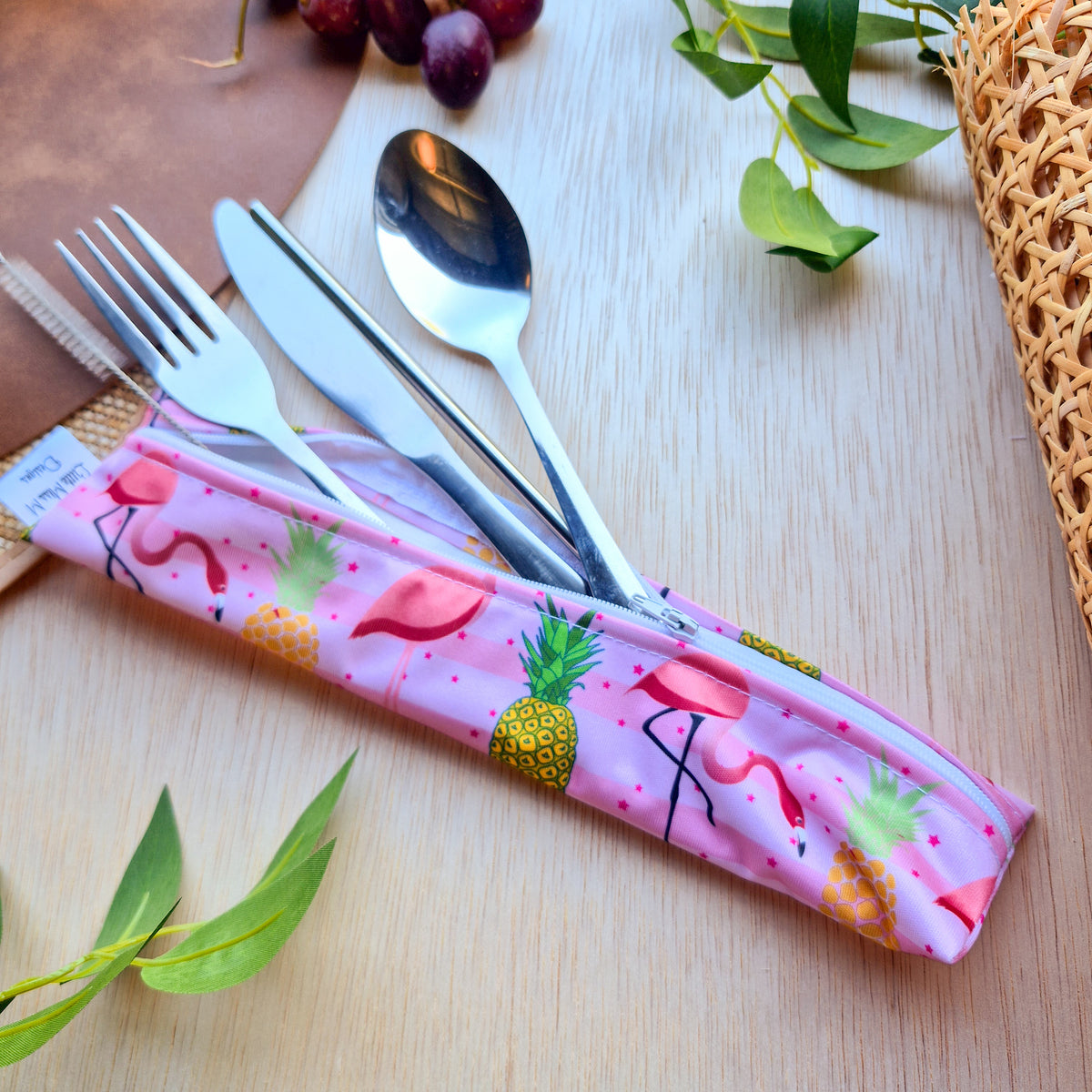 Flamingo's tropical paradise Cutlery Pouch