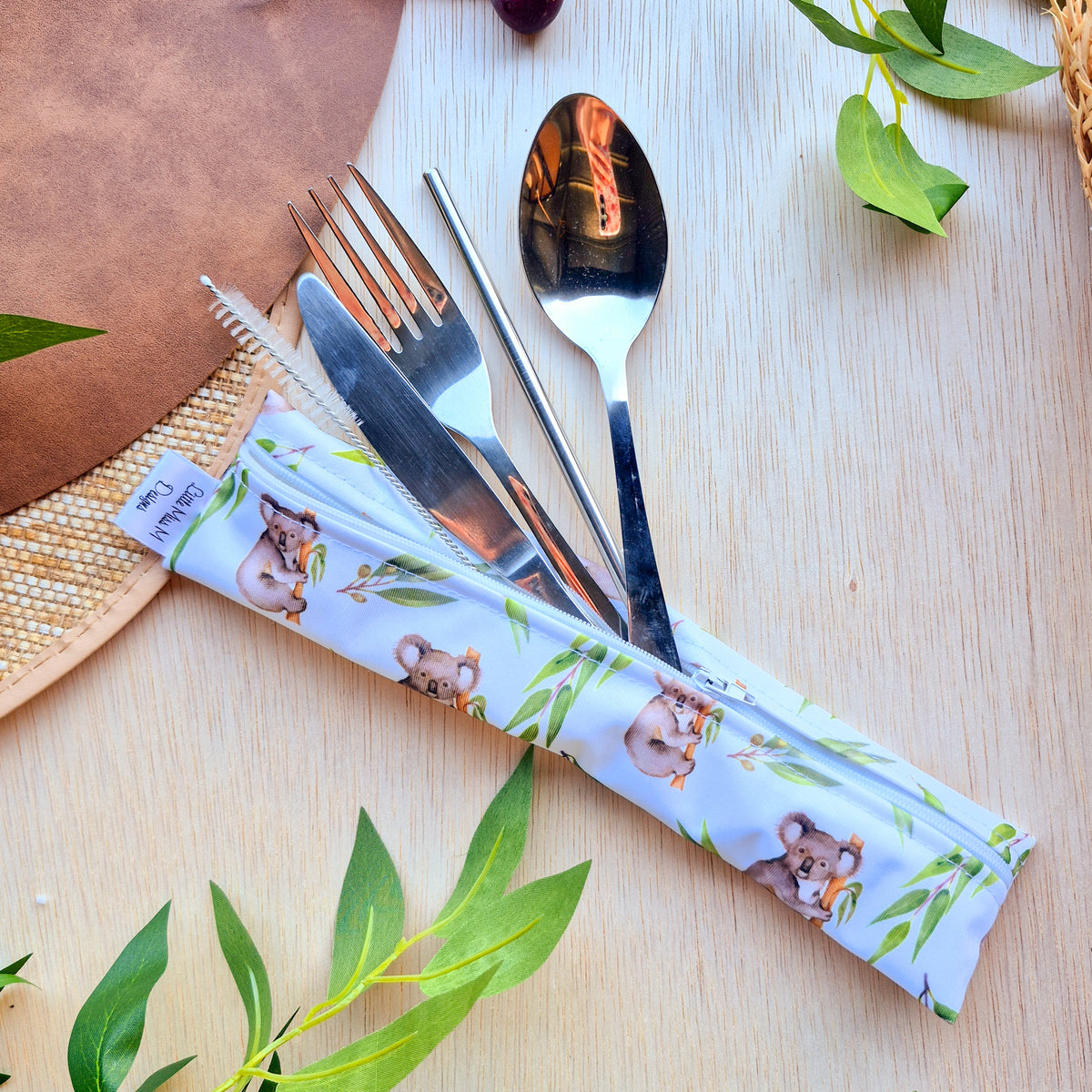Koala with Gum Cutlery Pouch