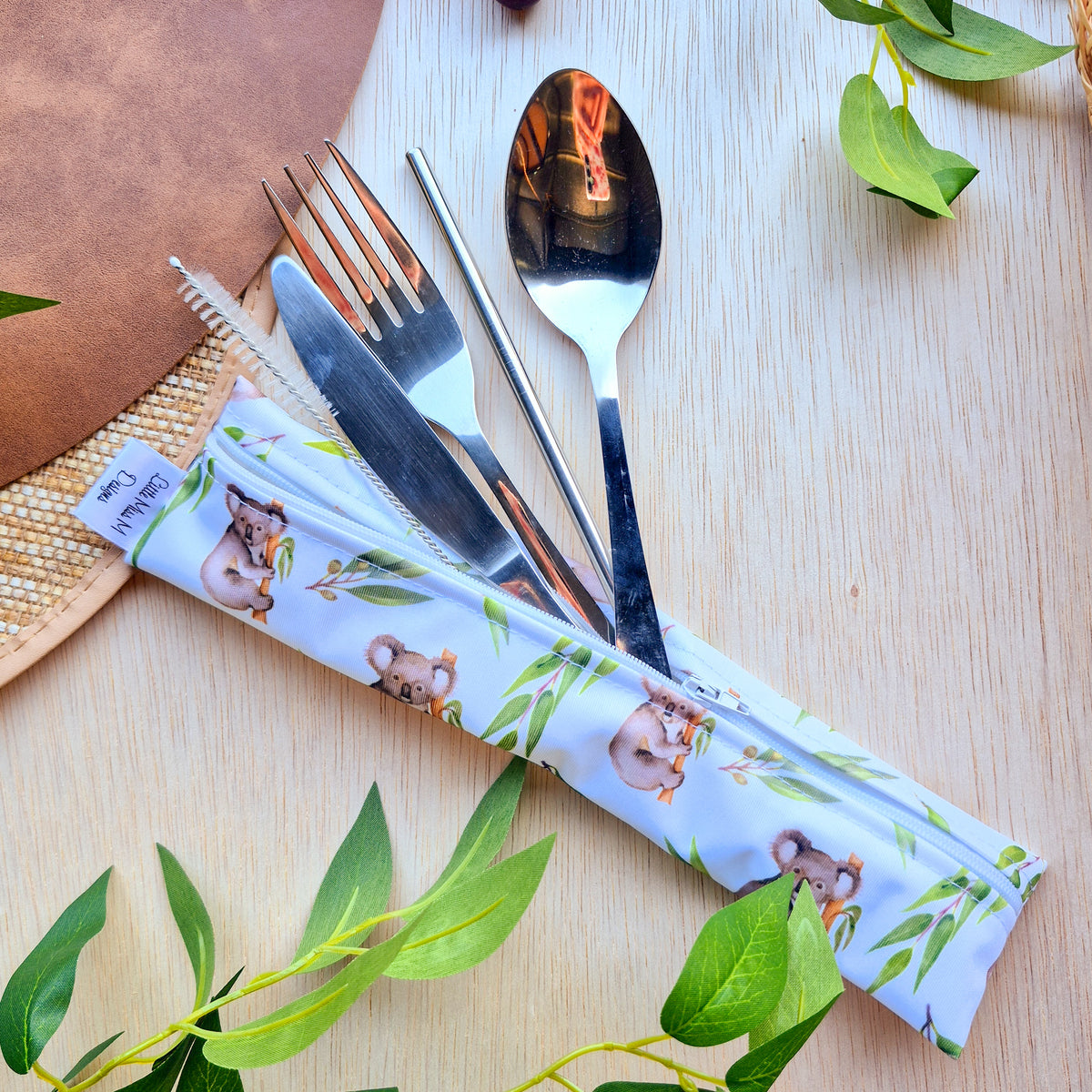 Koala with Gum Cutlery Pouch