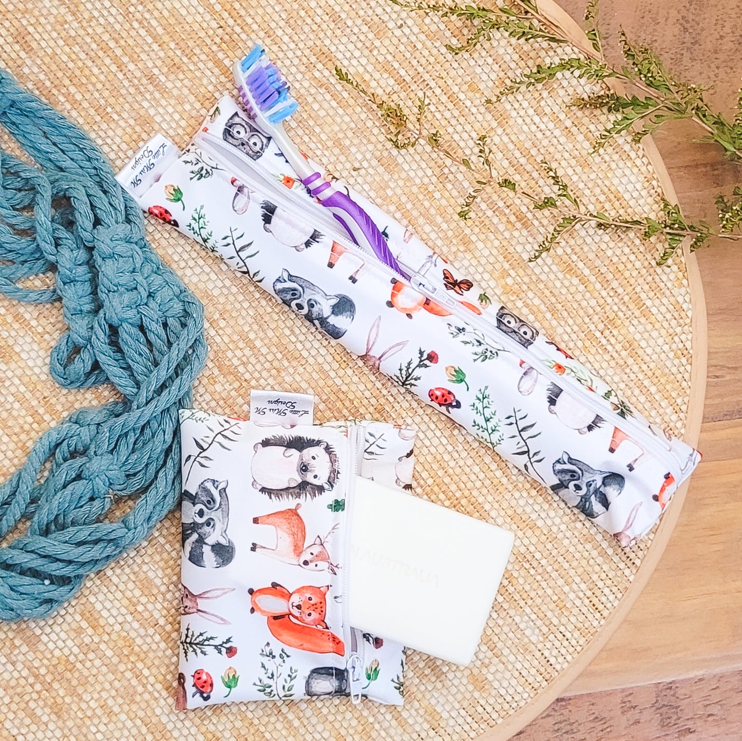Woodlands Travel Soap & Toothbrush Pouch