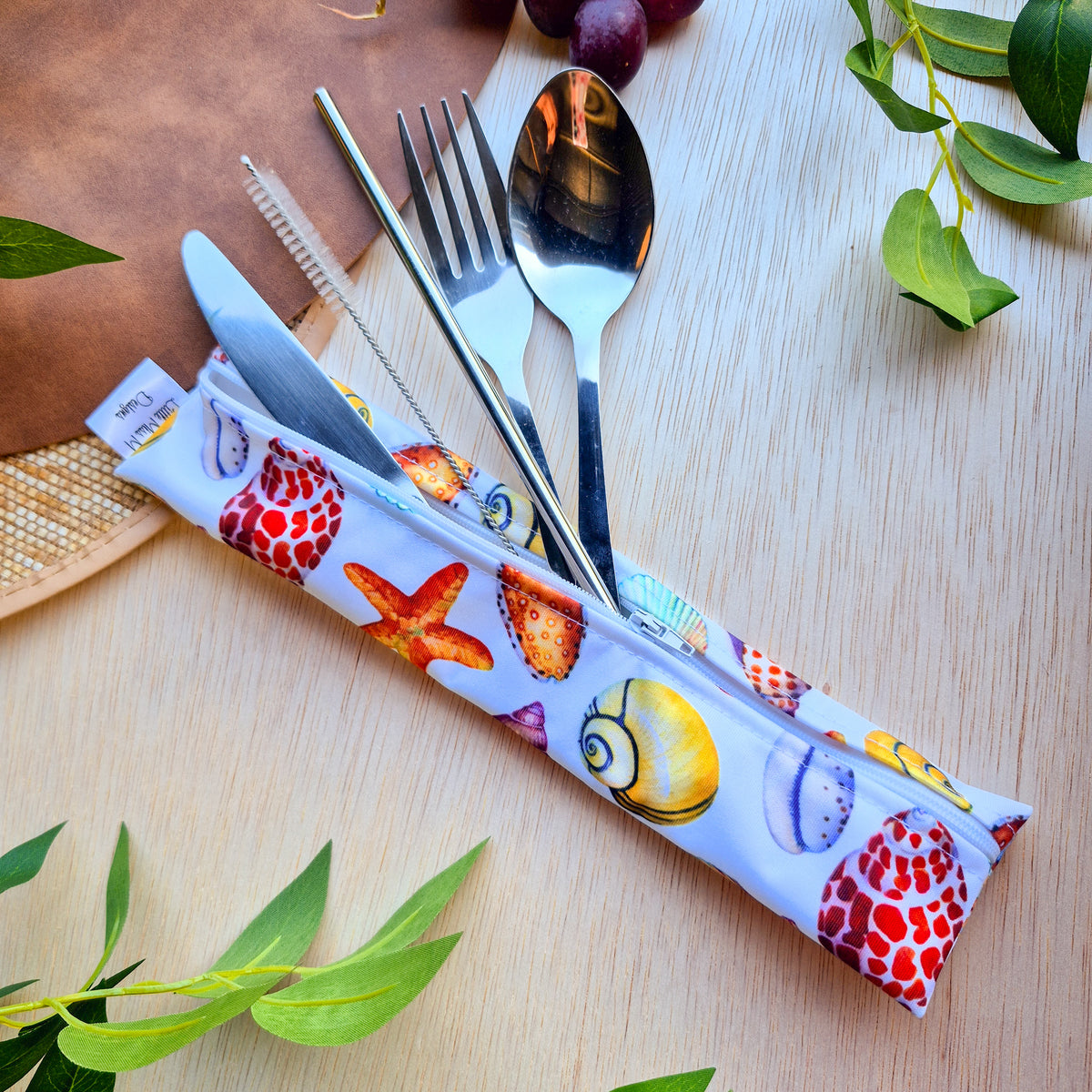 Sea Shells Cutlery Pouch