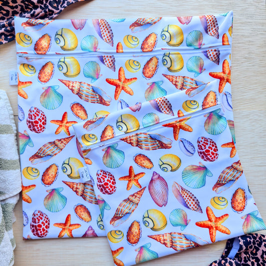 Seashells swim / Wet Bag