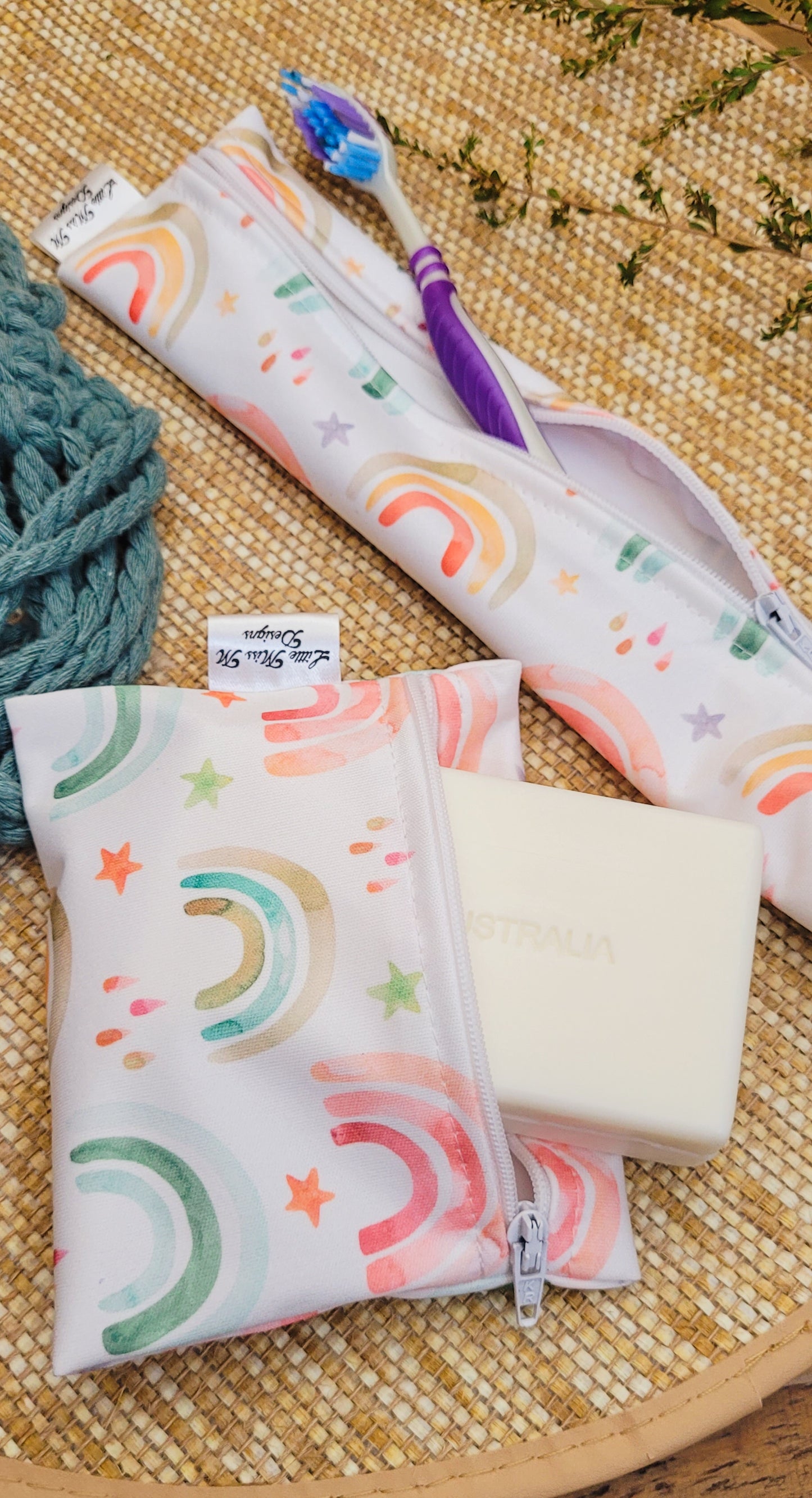 Rainbows Travel Soap & Toothbrush Pouch