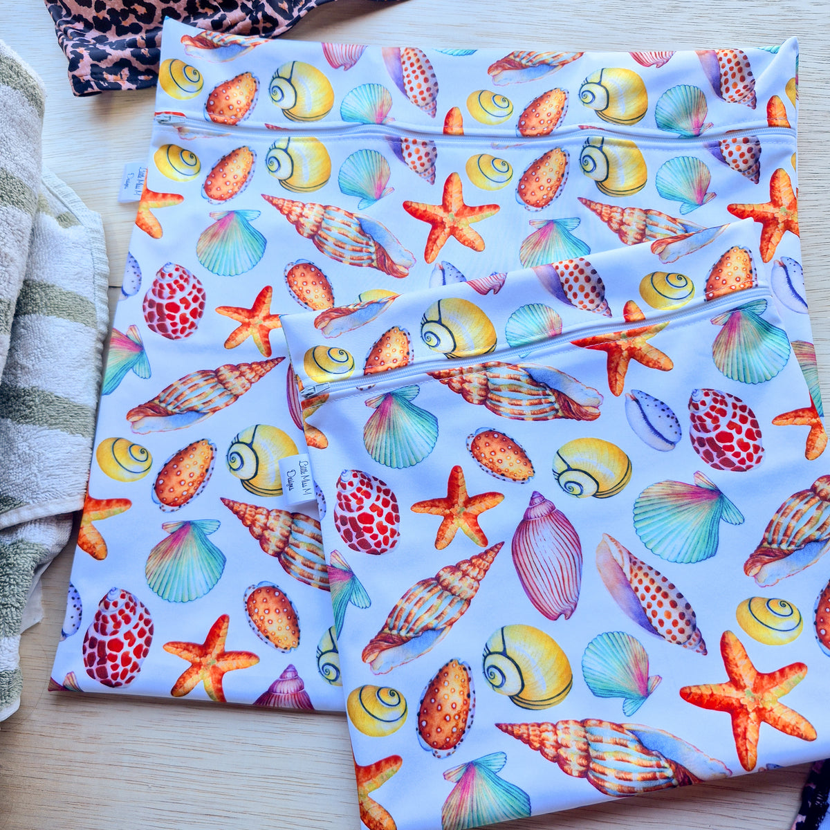 Seashells swim / Wet Bag