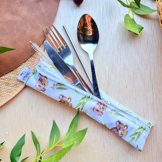 Koala with Gum Cutlery Pouch