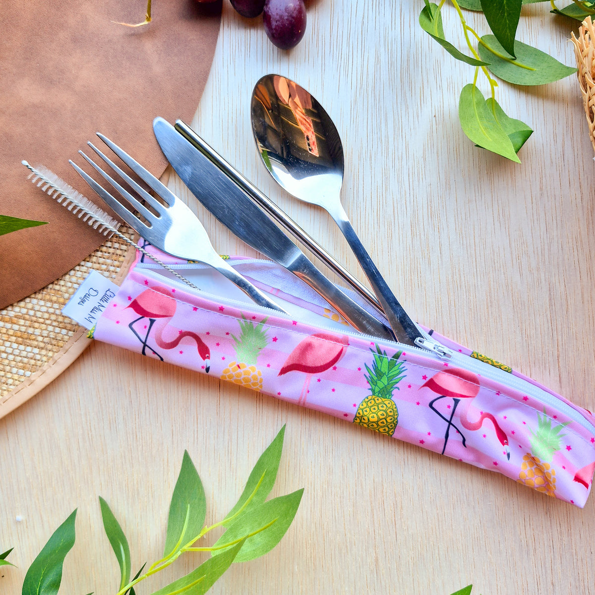 Flamingo's tropical paradise Cutlery Pouch