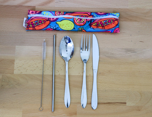 Wacky Fruits Cutlery Pouch