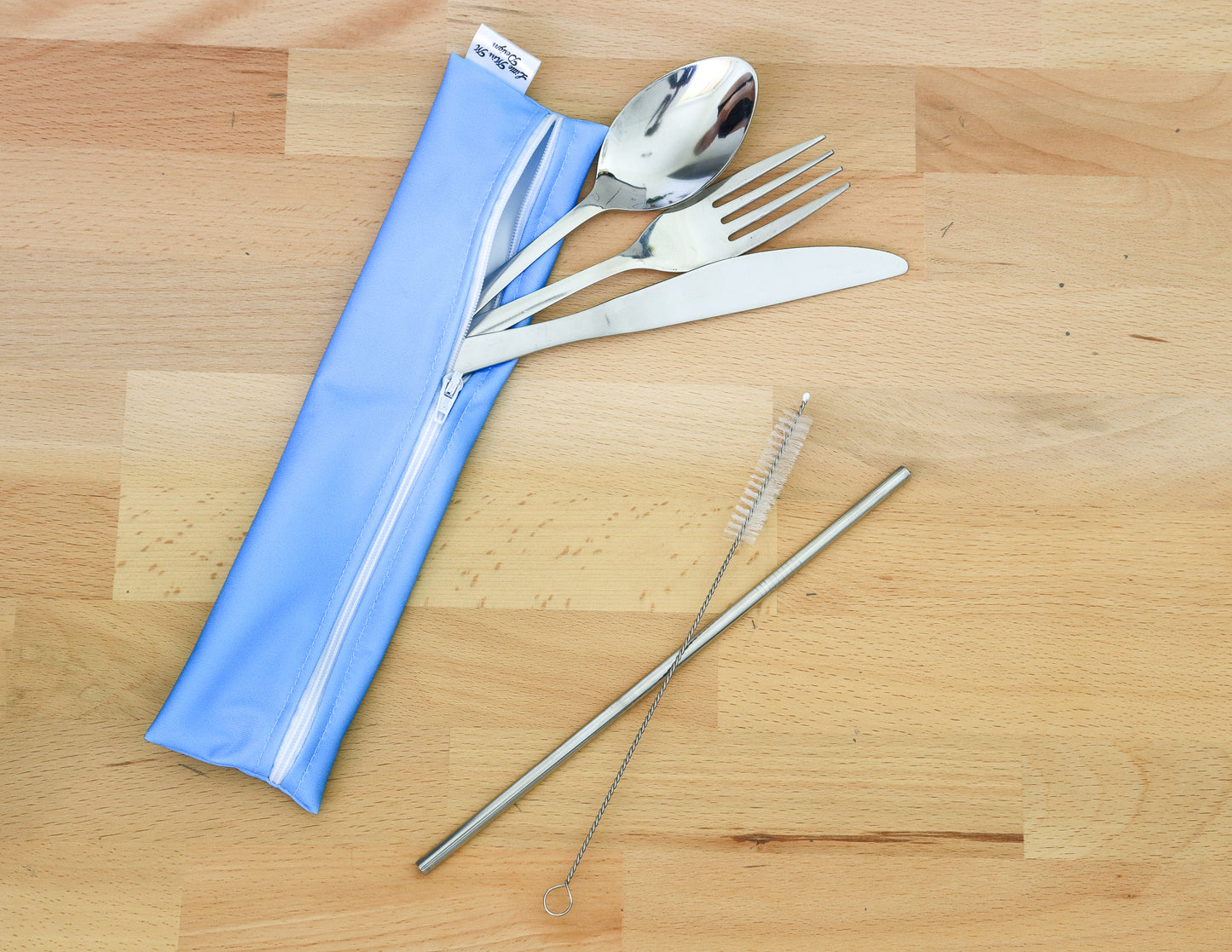 Blue Cutlery Pouch