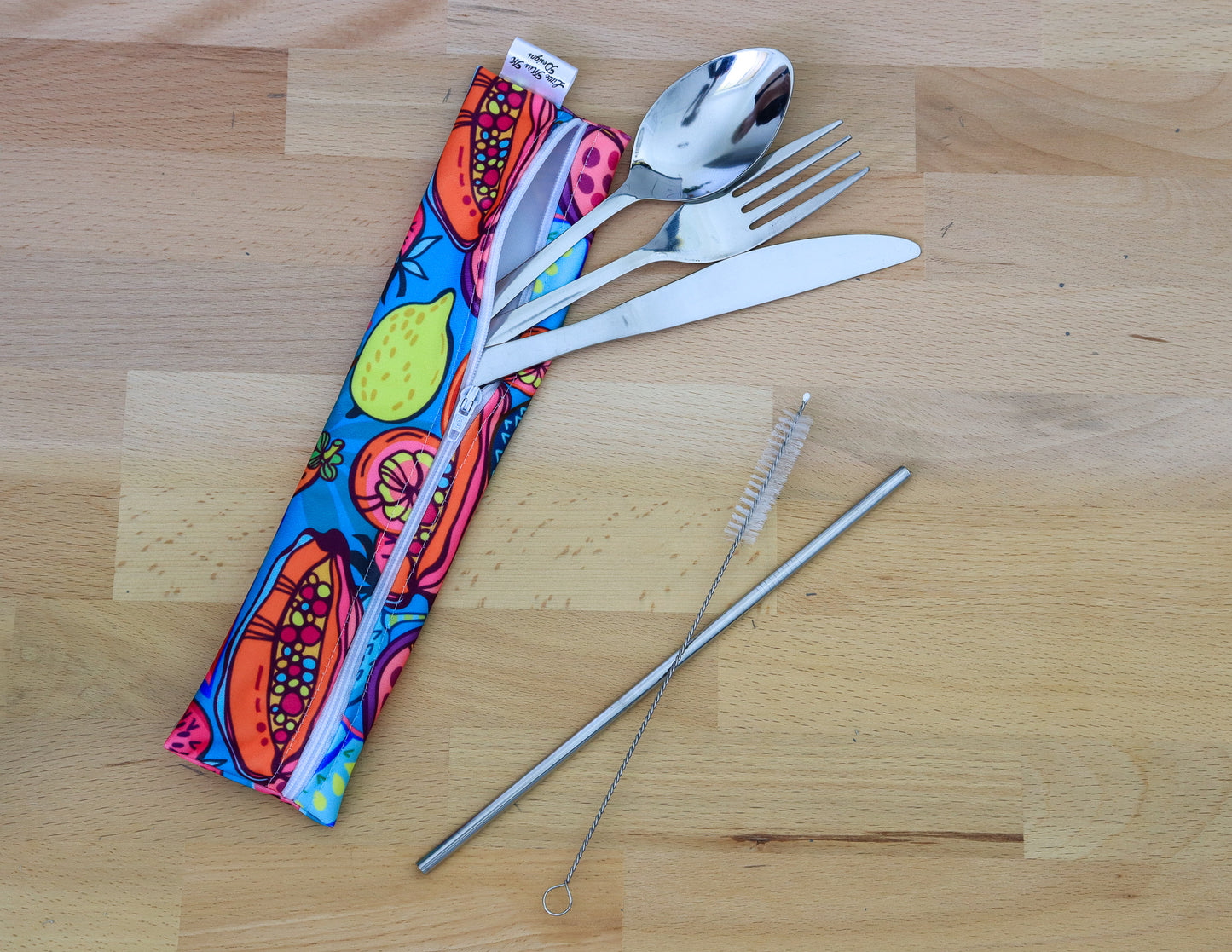 Wacky Fruits Cutlery Pouch