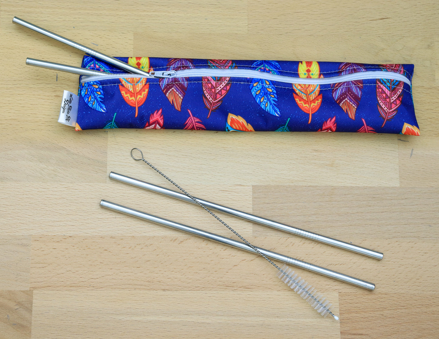 Feathers Straw Pouch