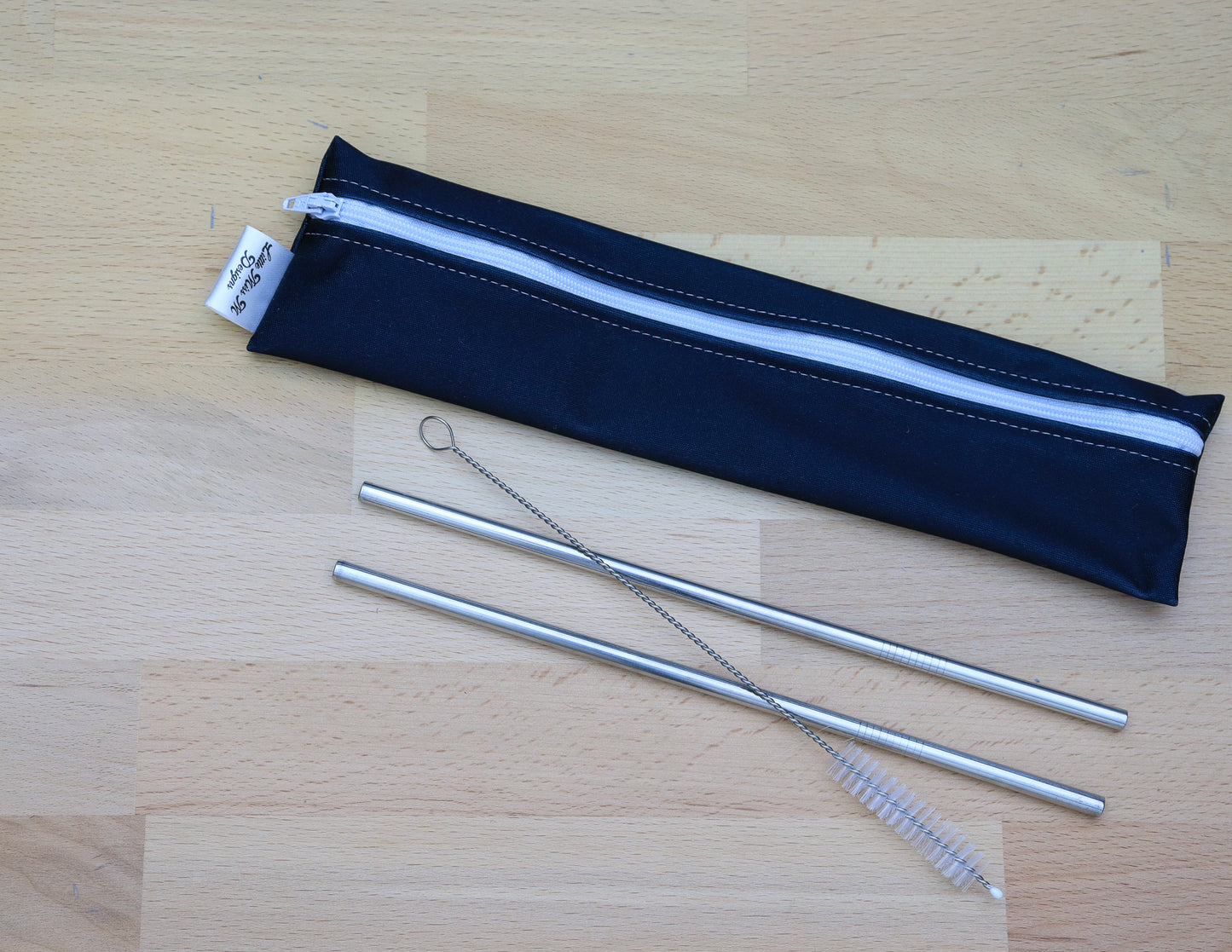 Black Straw Pouch