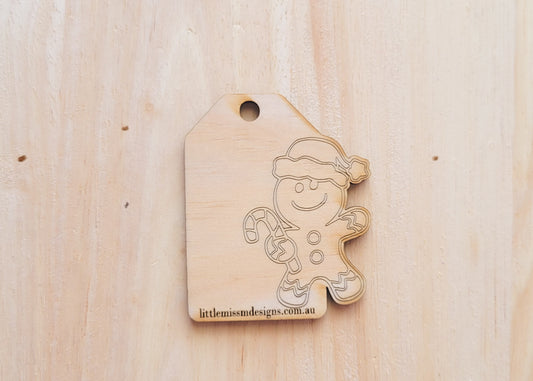 Gingerbread Man Christmas Reusable Gift Tags